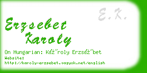 erzsebet karoly business card